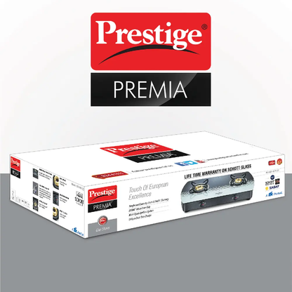 प्रेस्टीज प्रीमिया शॉट ग्लास टॉप गैस टेबल्स-जीटीएस 02
