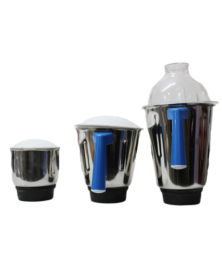 Prestige Nakshatra 550 W Mixer Grinder with 3 Stainless Steel Jars, (White/Blue)