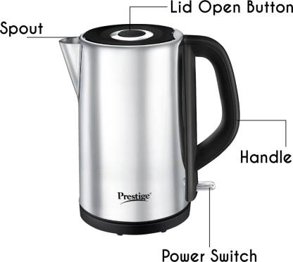 Prestige 1500 Watts Stainless Steel Electric Kettle ||  PWKSS 1.8