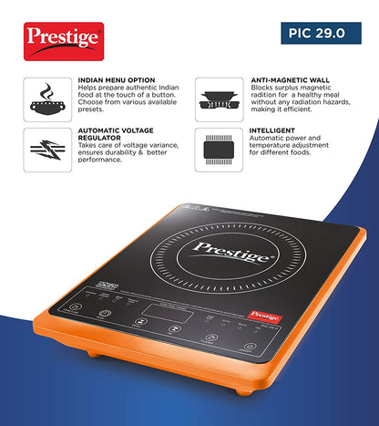 Prestige PIC 29.0 2000 Watt इंडक्शन कुक-टॉप (ऑरेंज)