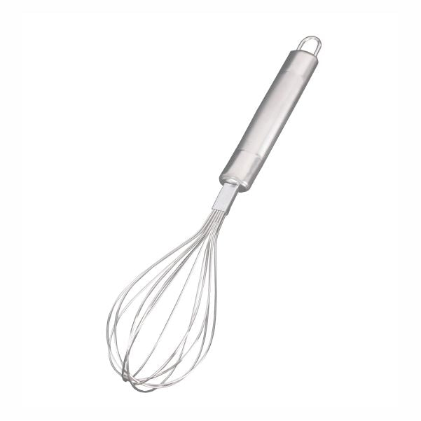 Kitchen Whisk Egg Frother, Milk Beater Utensil for Blending Whisking Beating Stirring (27 cm Silver)