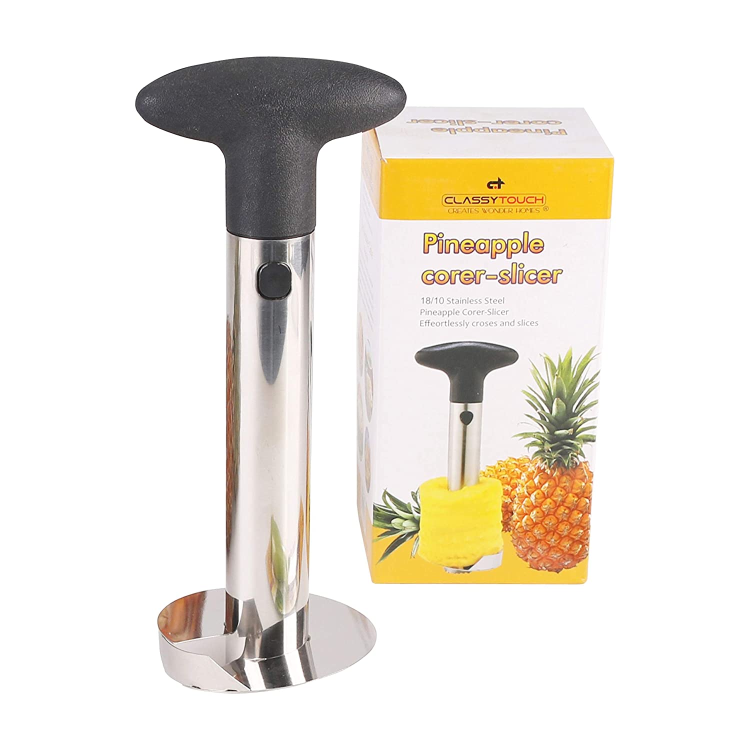 Classy Touch Pineapple Corer with Slicer | 1 Pc