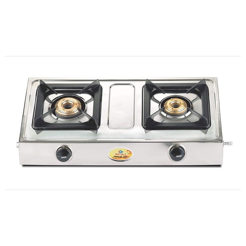 Bajaj Popular Eco 2 Burner Stainless Steel Gas Stove - 1