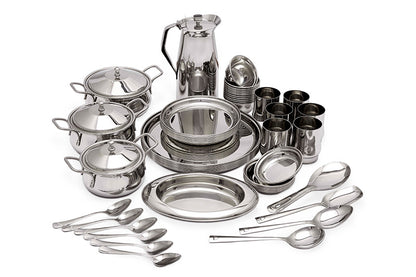 Mirror 51 Pcs Plain Kanchanbogi Dinner Sets