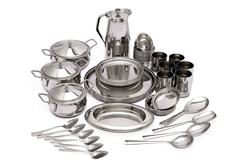 Mirror 51 Pcs Plain Grande Dinner Sets