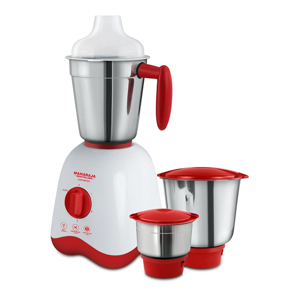 Maharaja Whiteline 500 Watts Convenio Mixer Grinder With 3 Jars - MX-162 - 1