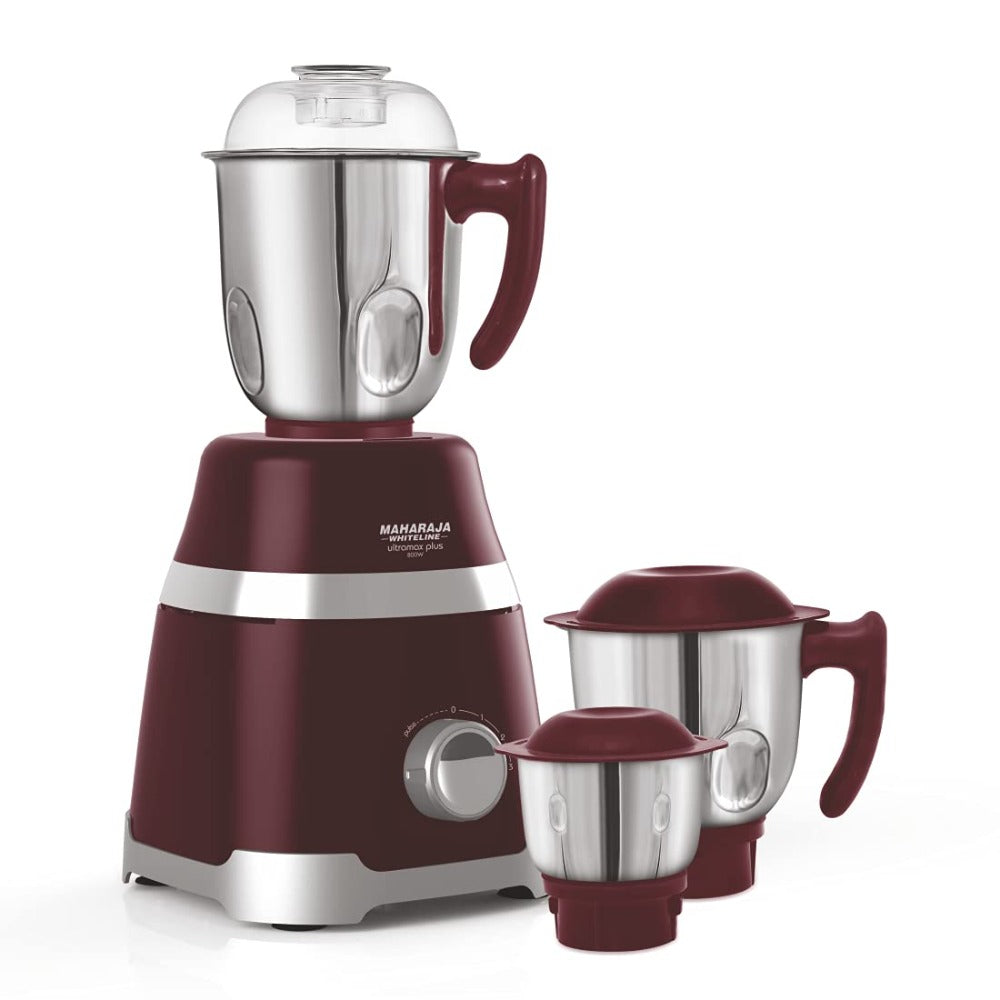 Maharaja Whiteline Ultramax Plus 800 Watt Mixer Grinder with 3 Jars - 1