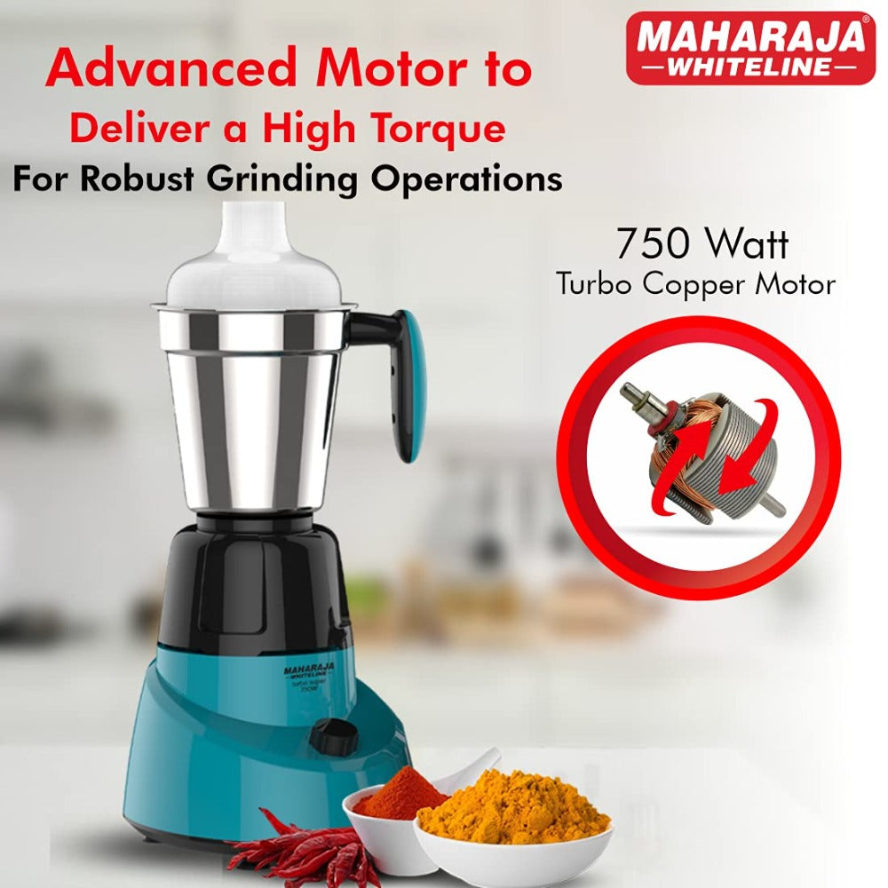 Maharaja Whiteline Turbo Super 750 Watt Mixer Grinder with 3 Jars - 7