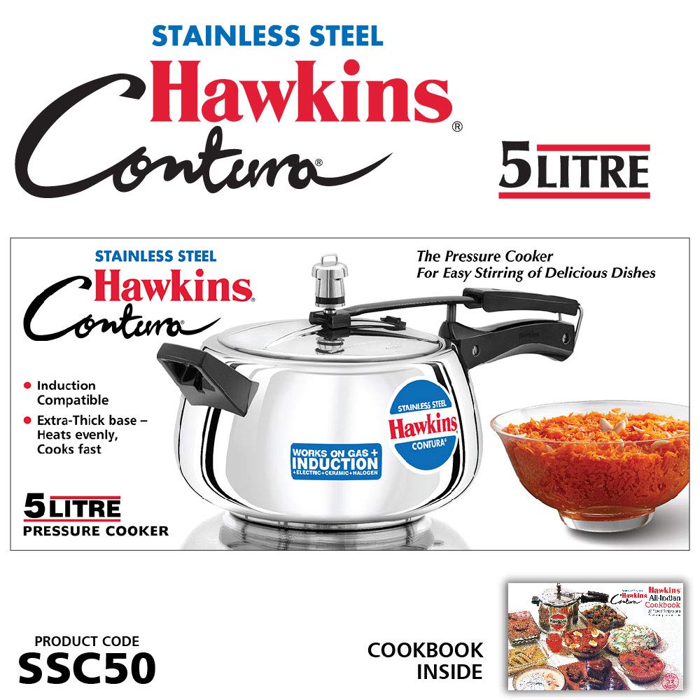 Hawkins Contura Stainless Steel Pressure Cooker  - 16