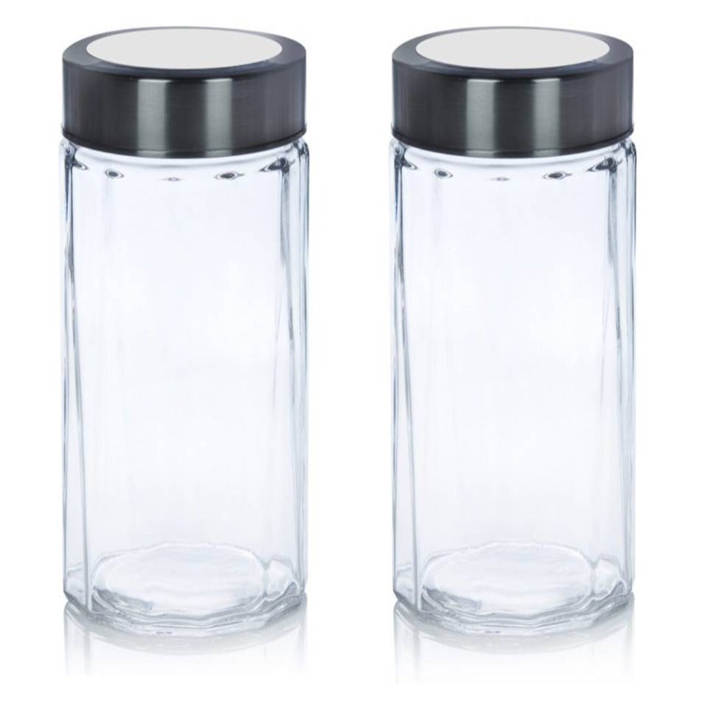 Yera X-Series KPM 580 ML Glass Storage Jar with Steel Lid - 1