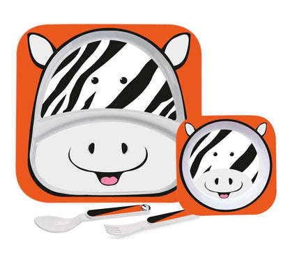 Cello Melmoware Kids Zebra Design Meal Set (Multicolour) -4 Pieces on www.rasoishop.com