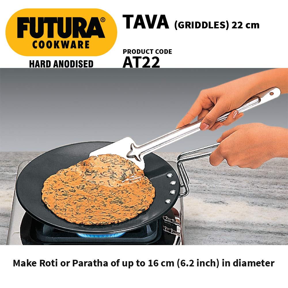 Hawkins Futura Hard Anodised 22 cm Roti Tawa - 2