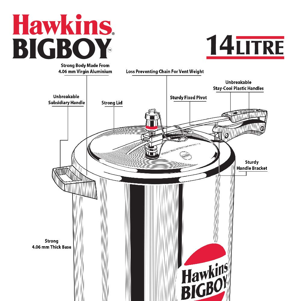 Hawkins Bigboy Aluminum Pressure Cookers - 3