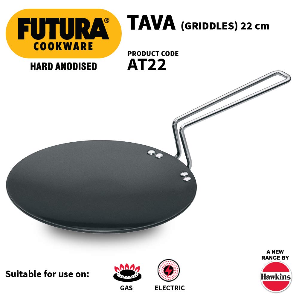 Hawkins Futura Hard Anodised 22 cm Roti Tawa - 3