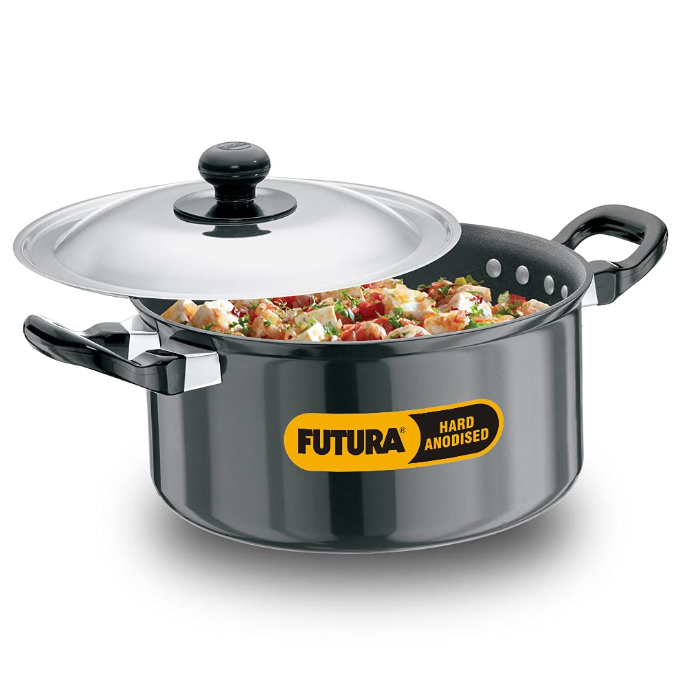 Hawkins Futura Hard Anodised 2.25 Litres Stewpot with Lid - 1