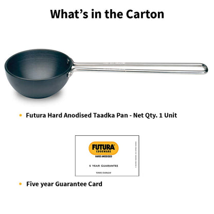 Hawkins Futura Hard Anodised Tadka Pan/Spice Heating Pan - 6