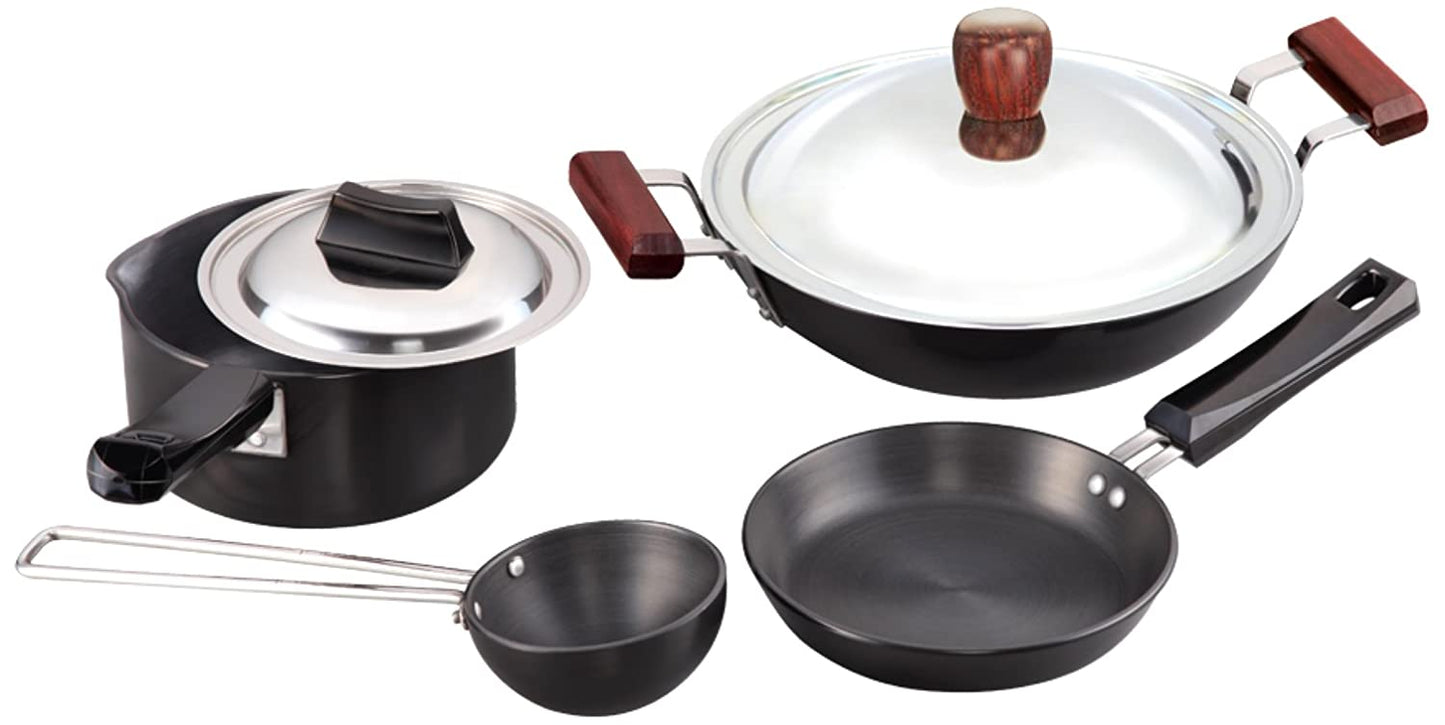 Hawkins Futura Hard Anodised Cookware, 7 Pieces Set (LS8)