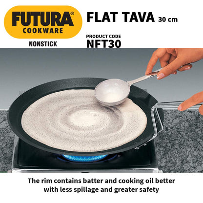 Hawkins Futura Hard Anodised 30 cm Non-Stick Flat Tawa - 12