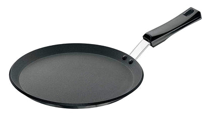 Hawkins Futura Nonstick Flat Tava with Plastic Handle, Diameter 26 cm, Thickness 4.88 mm, Black - HAWQ46