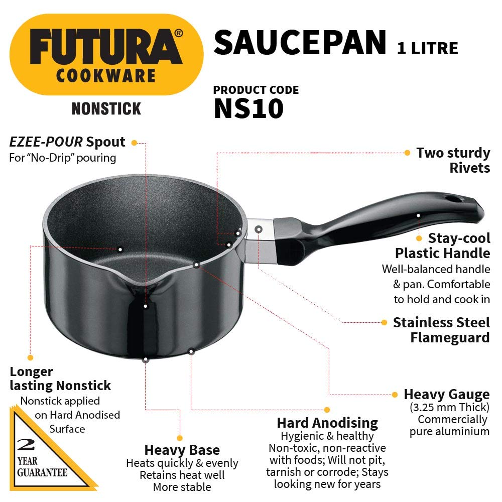 Hawkins Futura Non-Stick Sauce 1 LItre  Pan - 3