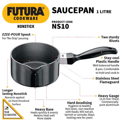 Hawkins Futura Non-Stick Sauce 1 LItre  Pan - 3