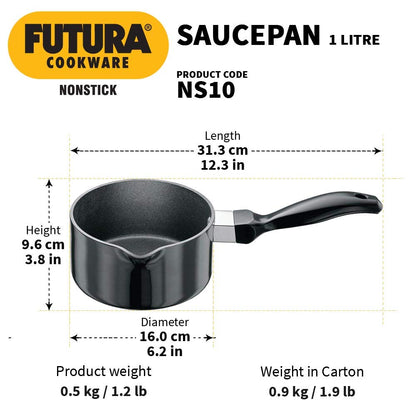 Hawkins Futura Non-Stick Sauce 1 LItre  Pan - 2