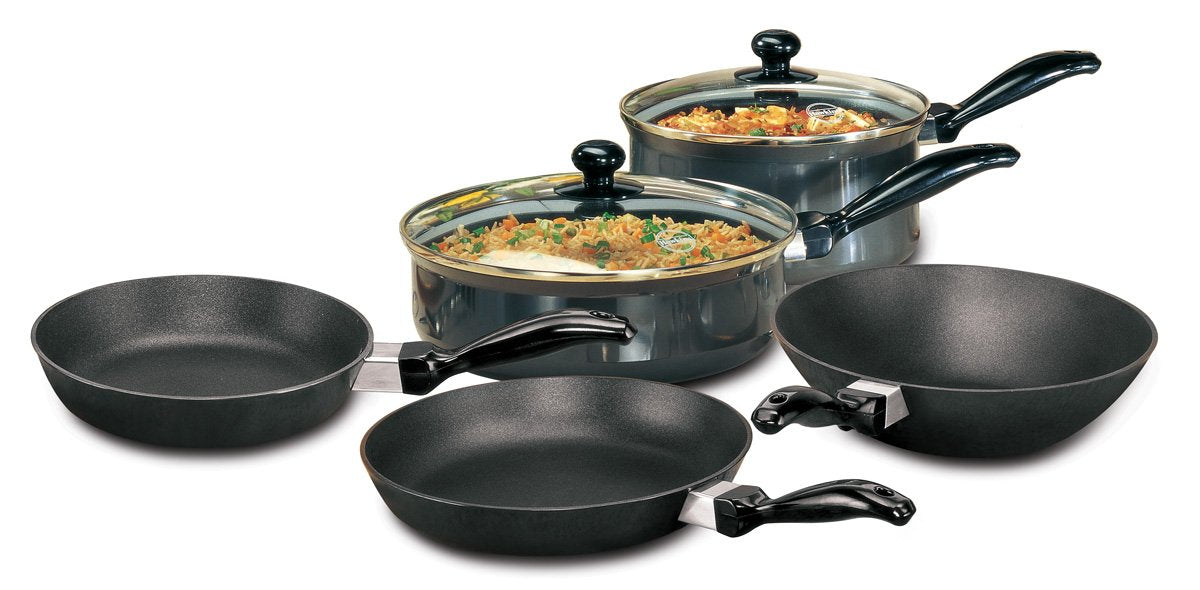 Hawkins Futura Non-Stick Cookware, 5-Pieces, Black