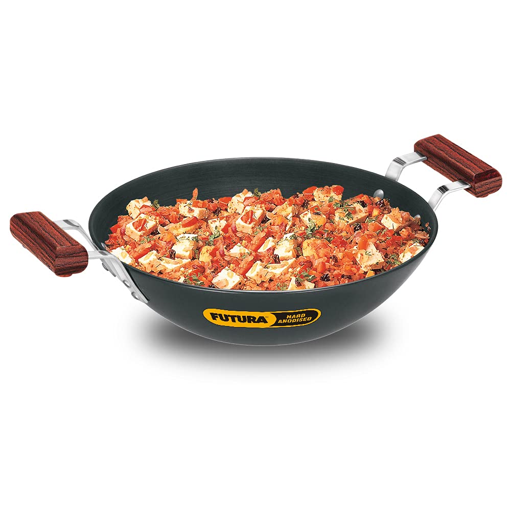 Hawkins Futura Hard Anodised Induction Kadhai Without Lid 3.75 L - 4