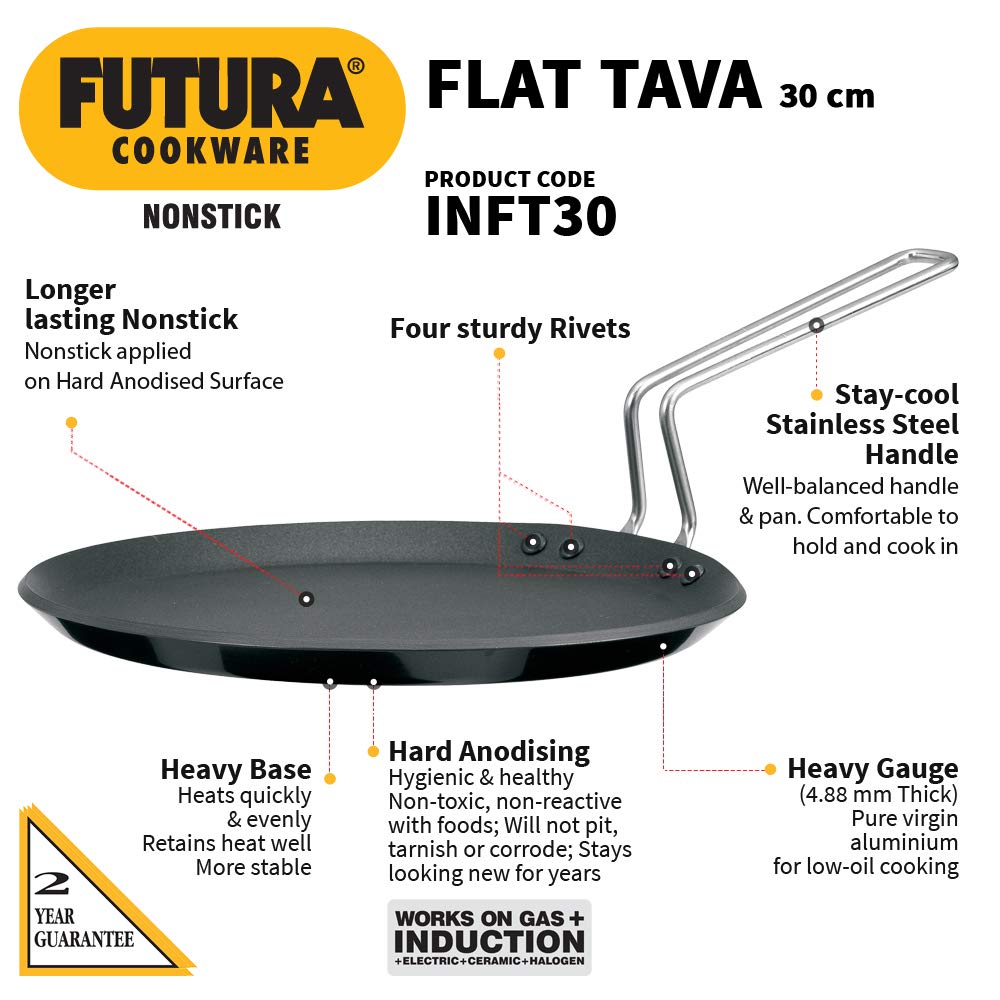 Hawkins ICNS Futura Flat Tava 30 cm - HAWIQFT30