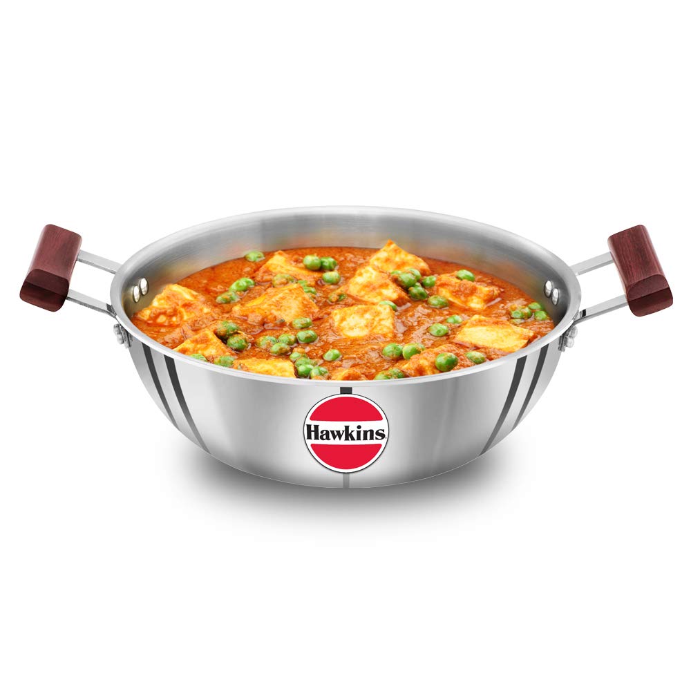 Hawkins Tri-Ply Stainless Steel Kadhai 4 L - 9