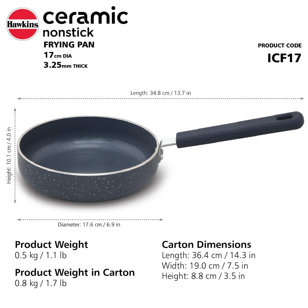 Hawkins Ceramic Nonstick 17 cm Frying Pan - 9