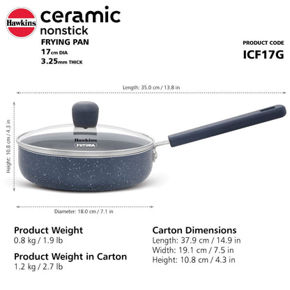 Hawkins Ceramic Nonstick 17 cm Frying Pan - 3