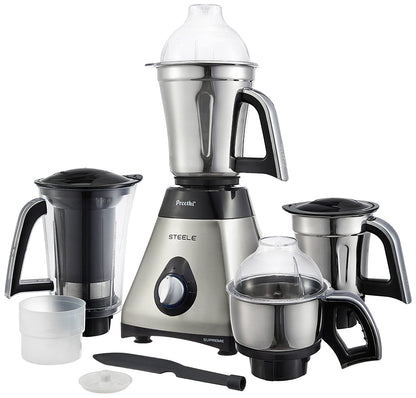 Preethi Steel Supreme MG-208 Mixer Grinder, 750W, 4 Jars