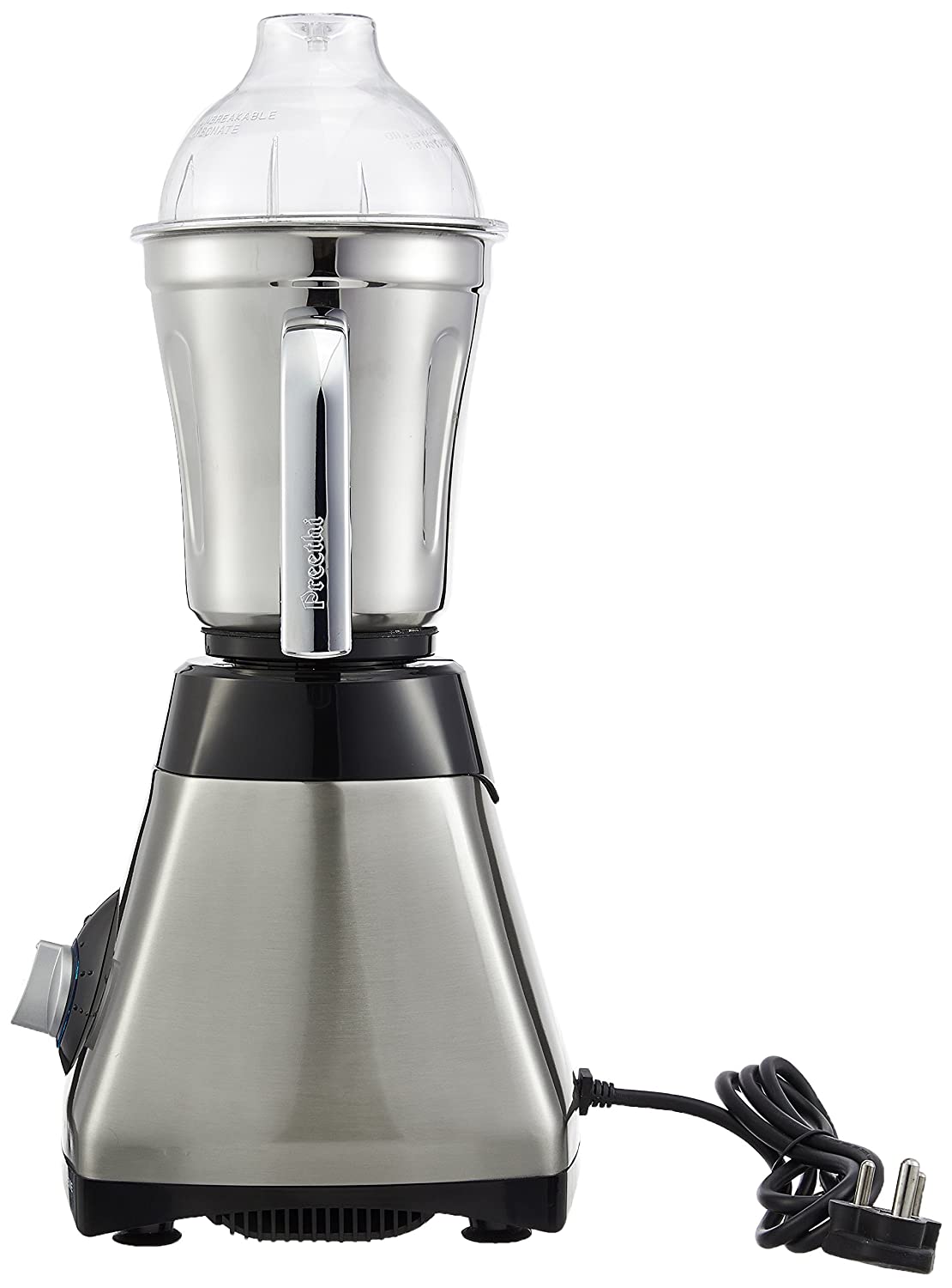 Preethi Steel Supreme MG-208 Mixer Grinder, 750W, 4 Jars