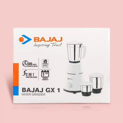 Bajaj GX1 500 Watt Mixer Grinder with 3 Jars - BJ410125 - 7