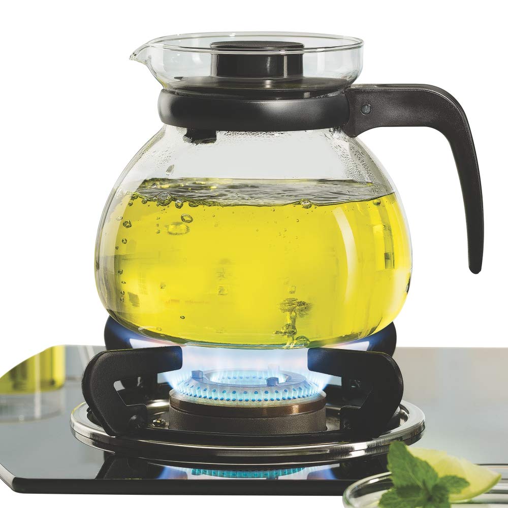 Borosil Carafe Flame Proof Glass Kettle With Stainer, 1.5L