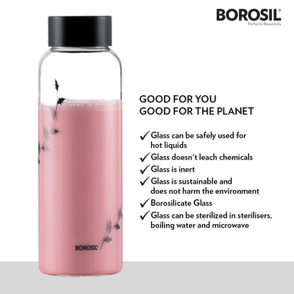 Borosil Puro Crysto D’Sign 1 Litre Glass Bottle - 4
