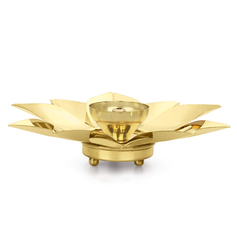 Borosil Brass Kamal Small Akhand Diya - 5