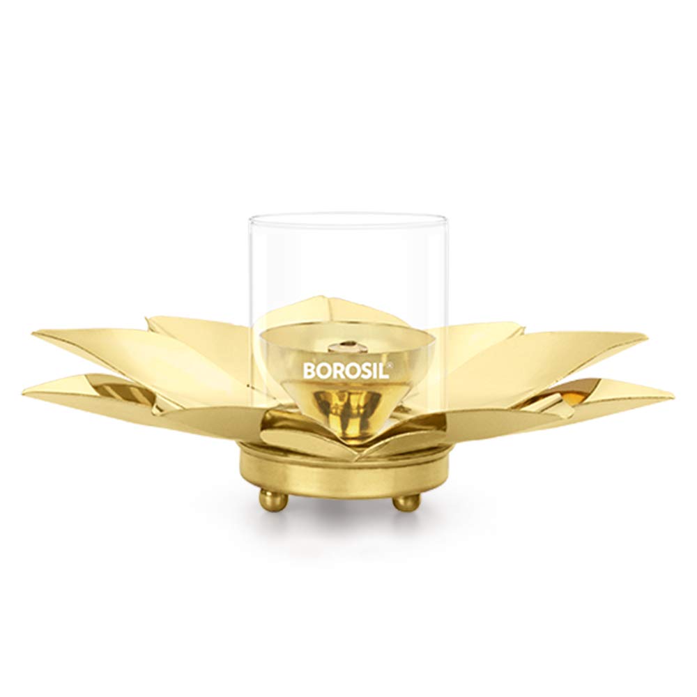 Borosil Brass Kamal Small Akhand Diya - 3