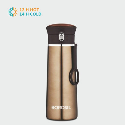 Borosil Stainless Steel Hydra Travelease Vacuum Insulated Flask Water Bottle - 10