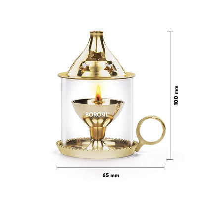 Borosil Brass Mangal Small Akhand Diya - 3