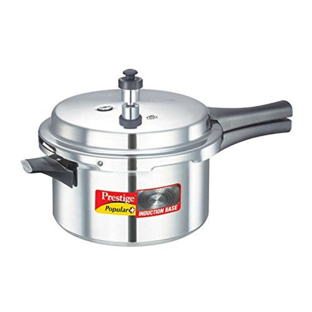 Prestige Popular Plus Induction Base Aluminium Pressure Cooker - 4 Litre - 5