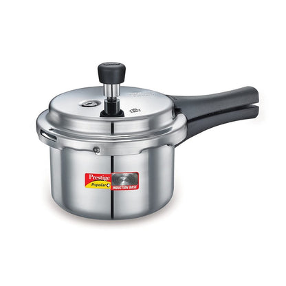 Prestige Popular Plus Induction Base Aluminium Pressure Cooker - 1.5 Litre - 1