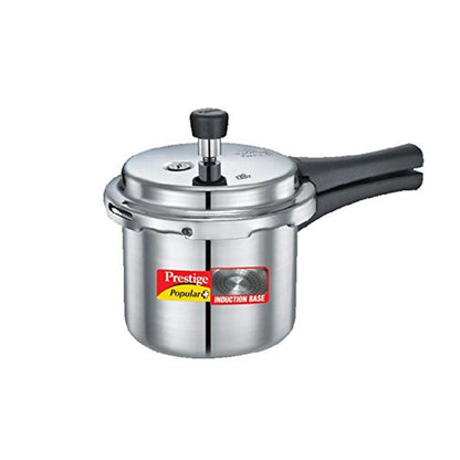 Prestige Popular Plus Induction Base Aluminium Pressure Cooker - 2 Litre Tall - 3