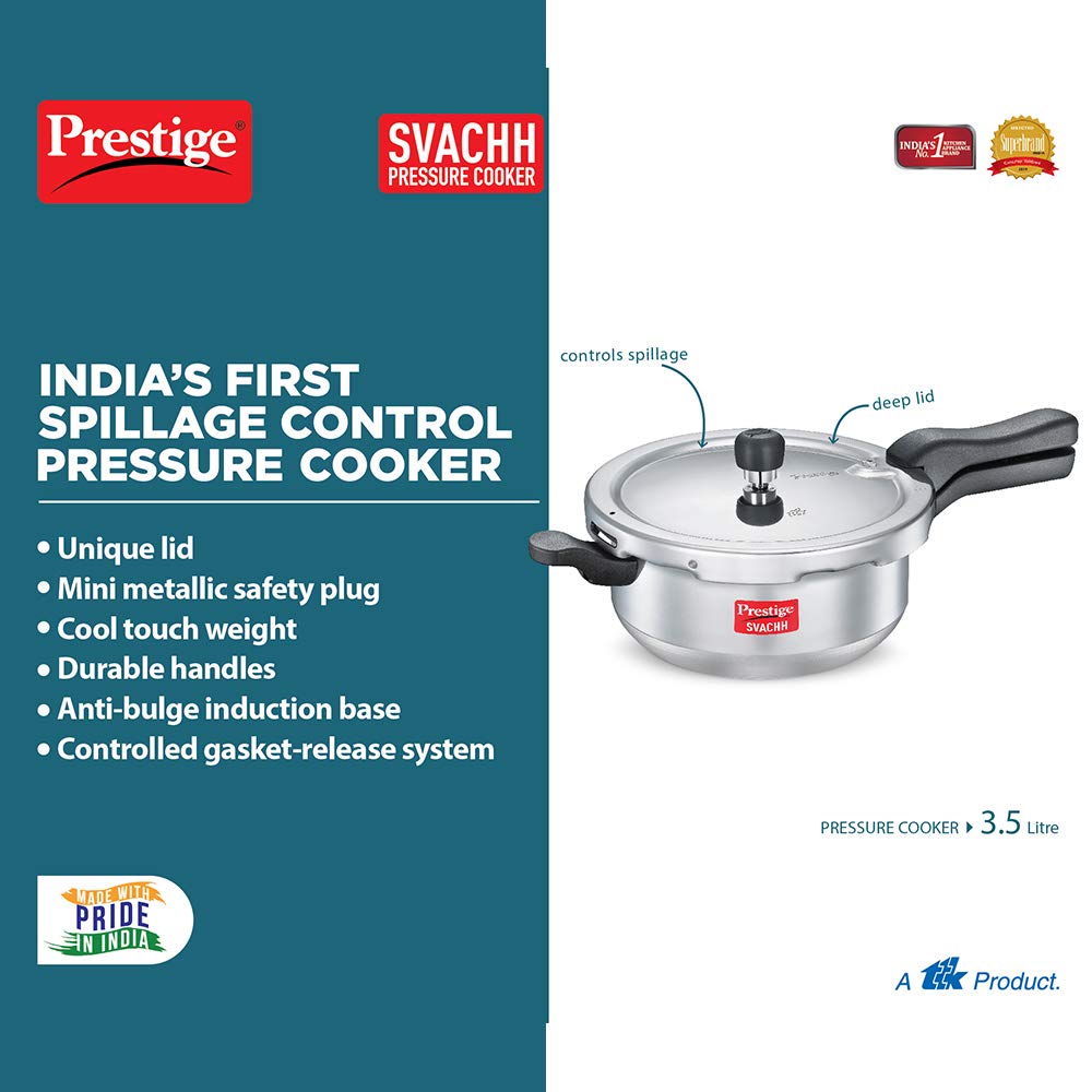 Prestige Svachh Aluminium Deep Pressure Pan - 10728 - 3