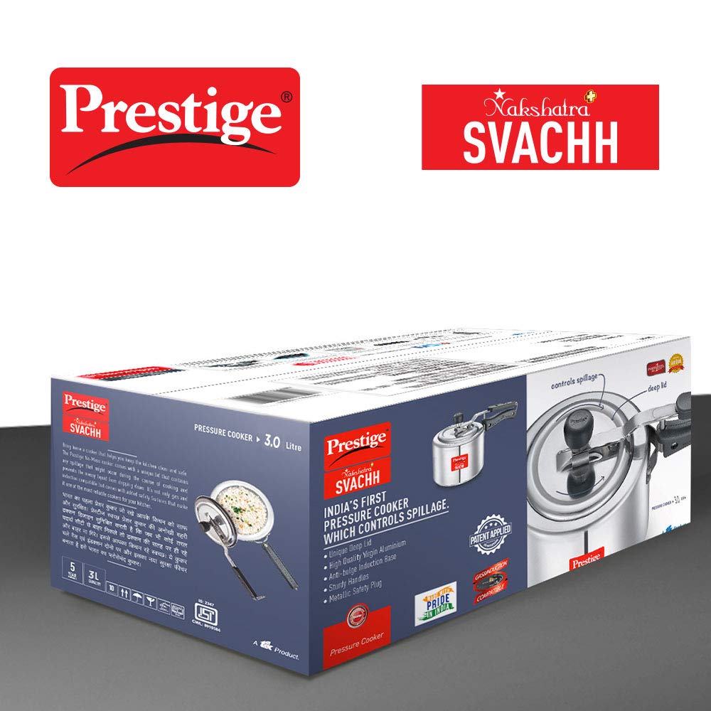 Prestige Nakshatra Plus Svachh Aluminium Inner Lid Pressure Cooker - 10733 - 8