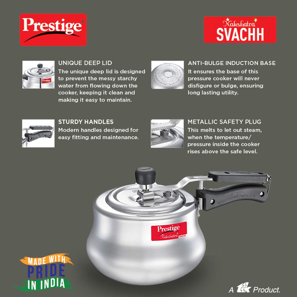 Prestige Svachh Nakshatra Plus Aluminium Handi Pressure Cooker - 10756 - 9