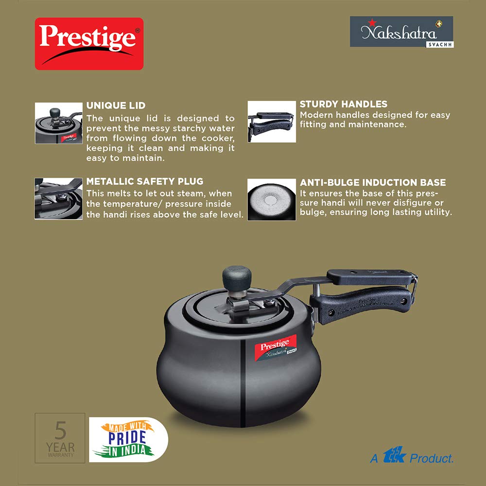 Prestige Nakshatra Plus Svachh Hard Anodised Pressure Handi - 10759 -4