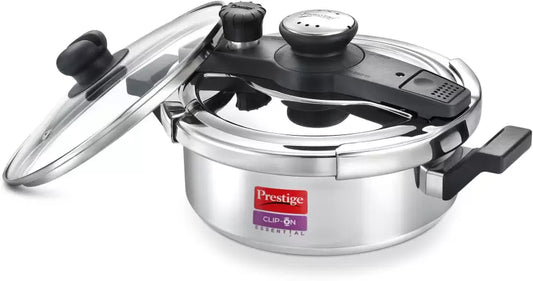 Prestige Clip-On Deluxe 3L Induction Bottom Pressure Cooker (Aluminium) from www.rasoishop.com