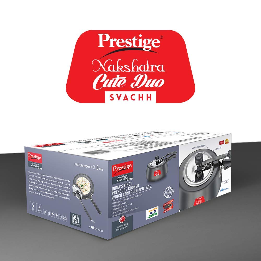 Prestige Svachh Nakshatra Cute Duo Hard Anodised Pressure Cooker - 20259 - 4